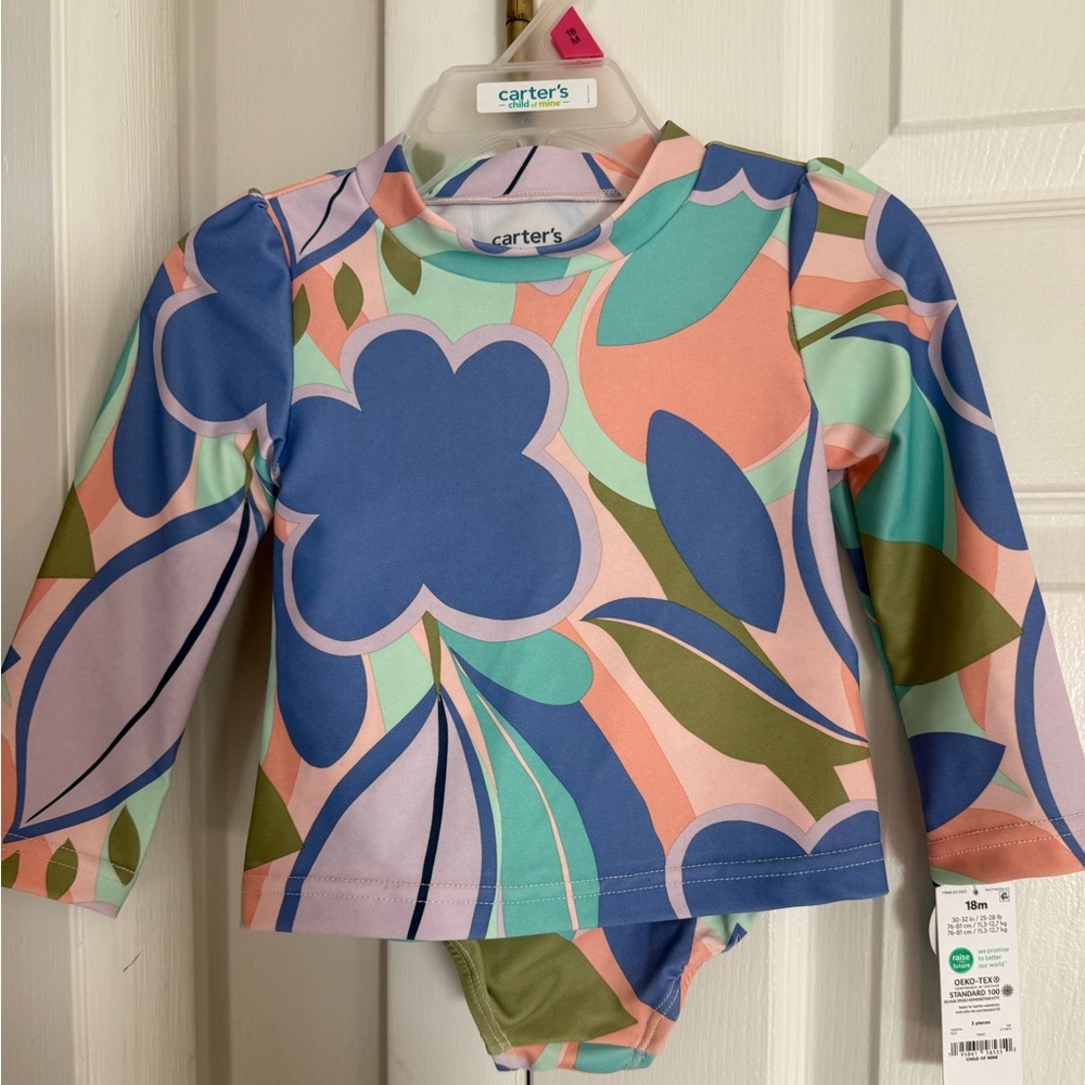 Carter's Colorful Floral Kids Rashguard